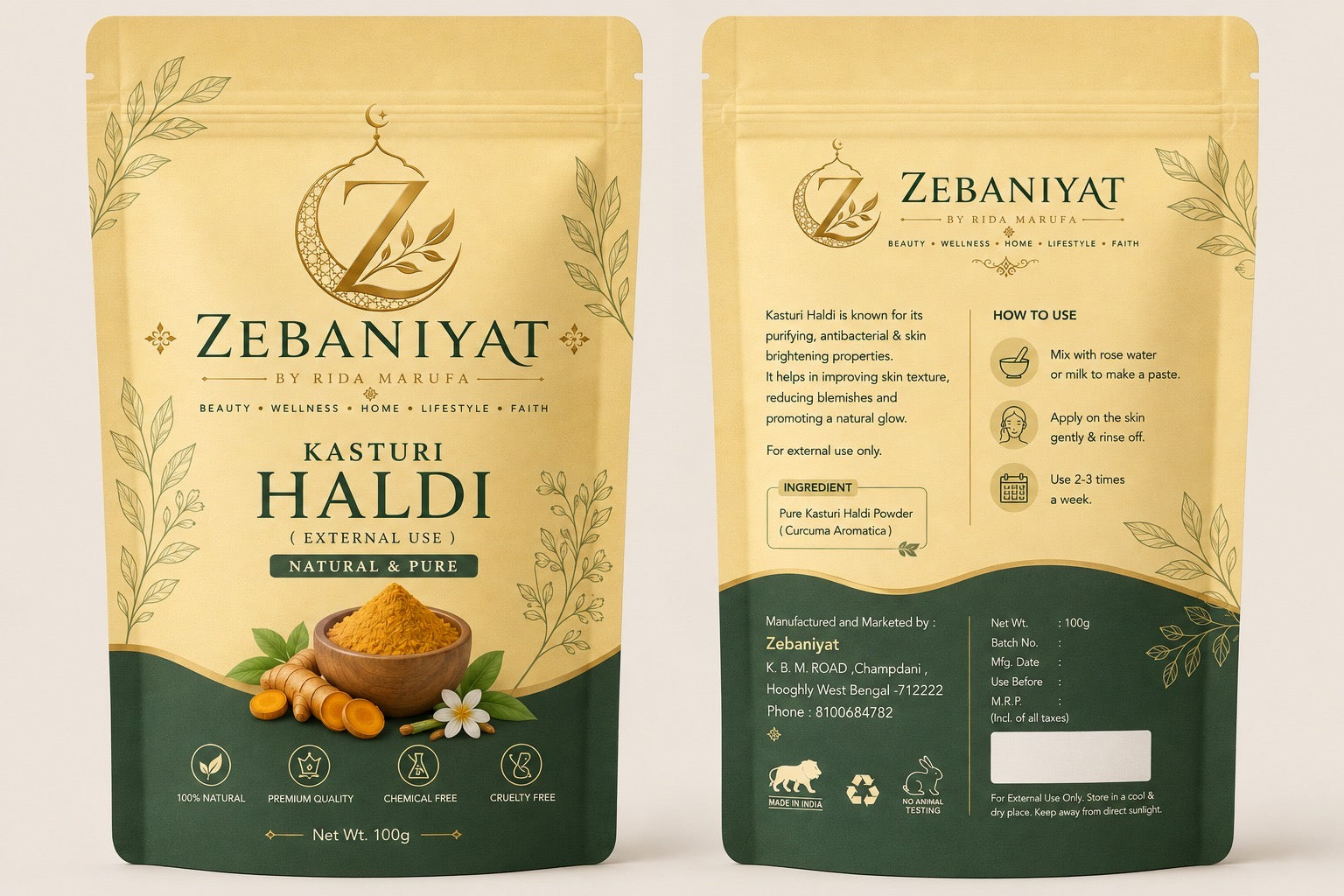 Zebaniyat Kasturi Haldi Powder