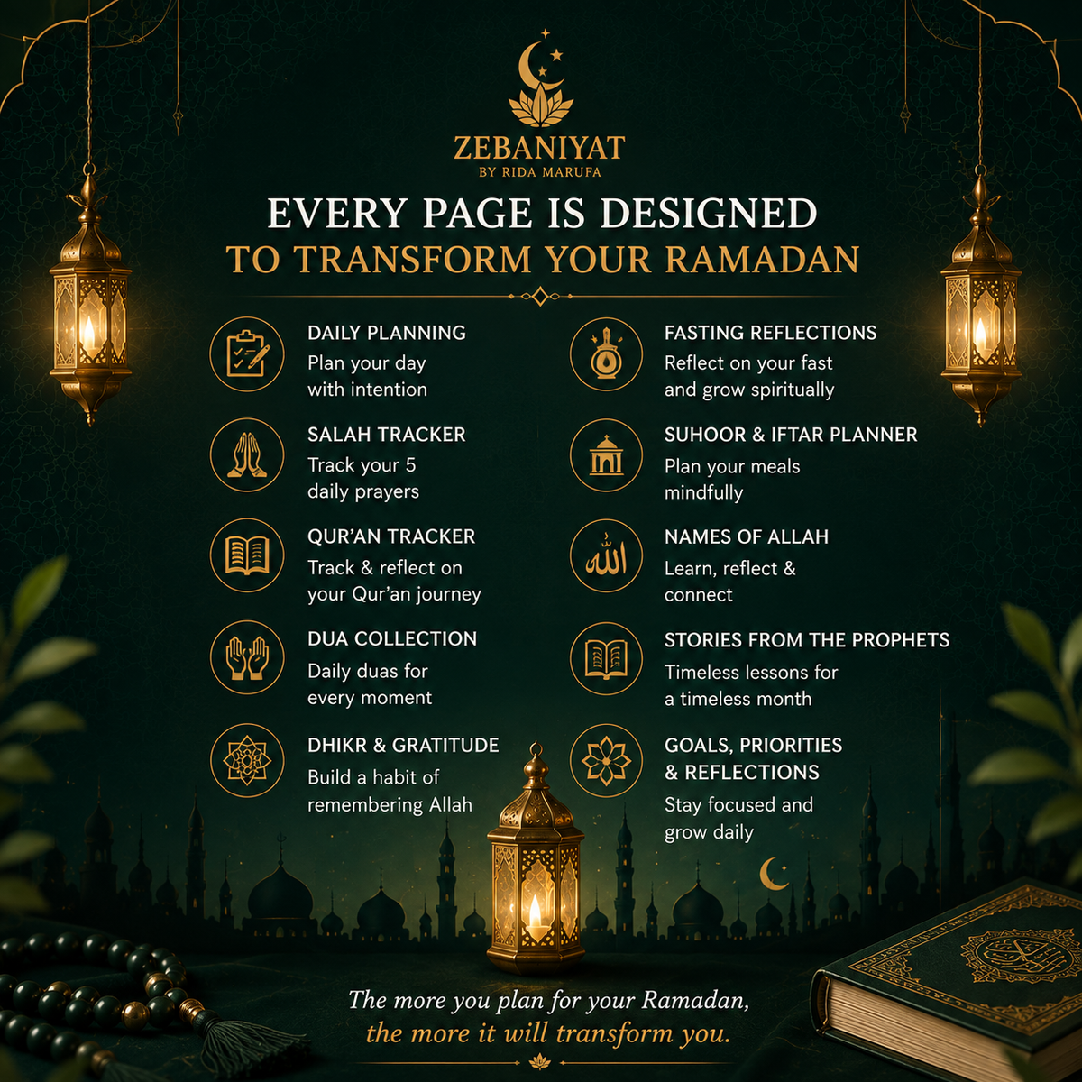 Zebaniyat Ramadan Journal – 30 Days of Faith, Reflection & Growth