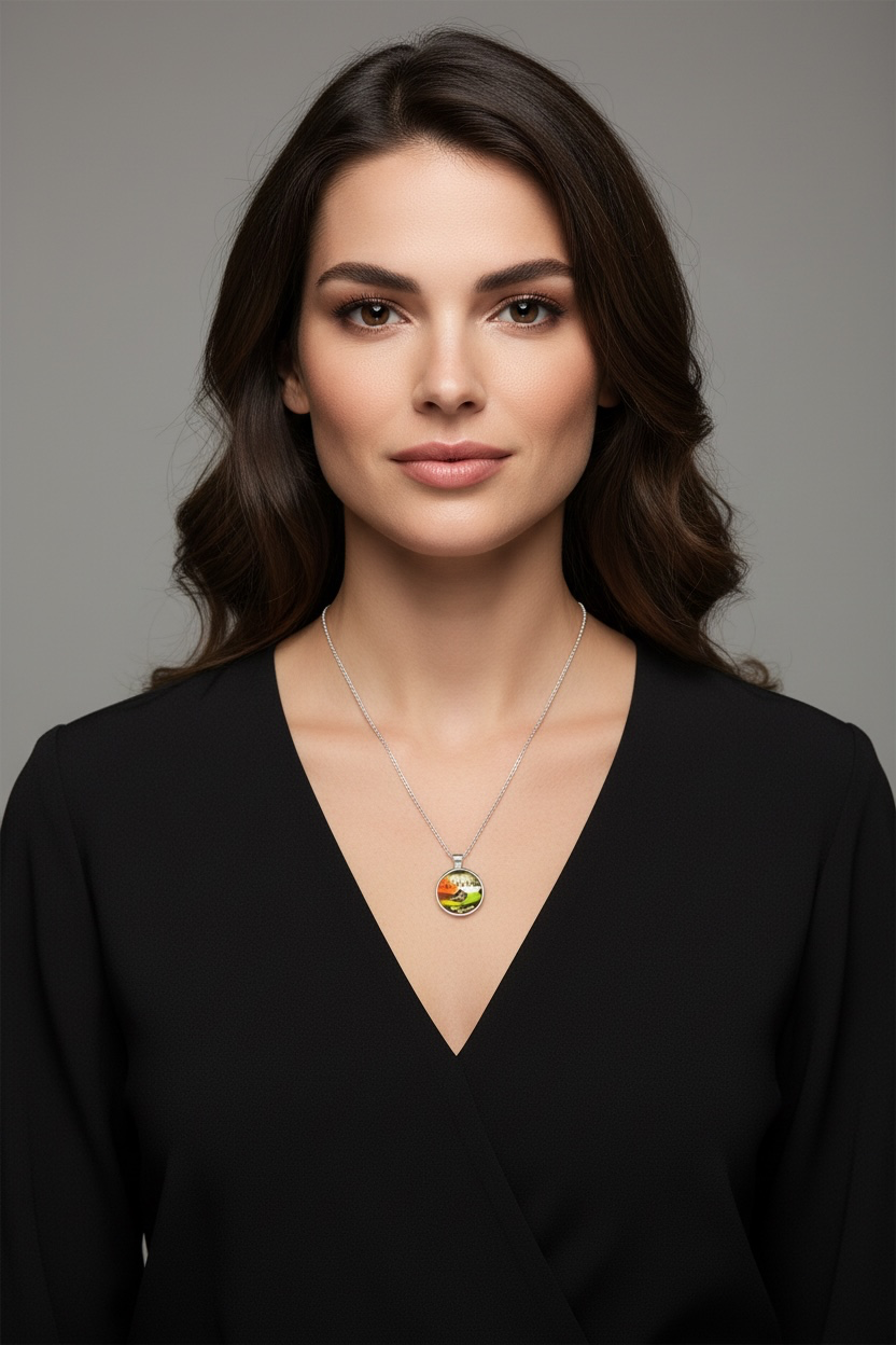 Free Palestine Pendant Necklace – Silver Tone | Zarafshan by Zebaniyat
