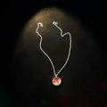 I Love Palestine Pendant Necklace-Silver Tone|Zarafshan by Zebaniyat