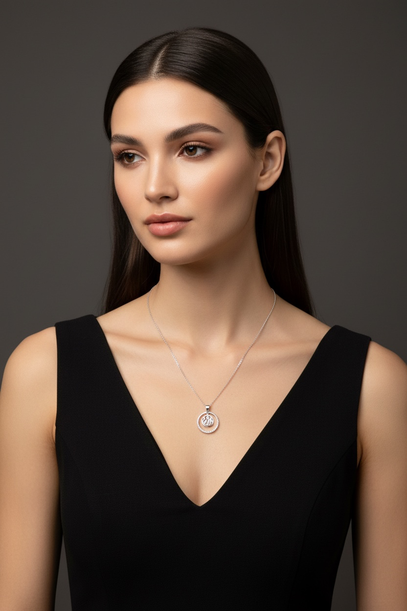 Noor-e-Allah Pendant Necklace | Zarafshan by Zebaniyat